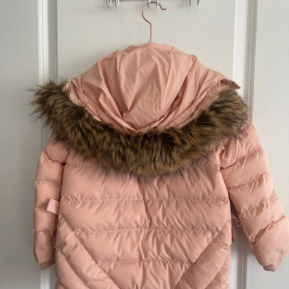 Copper Key Blush Puffer Jacket for Kids